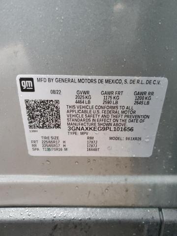 3GNAXKEG9PL101656 - 2023 CHEVROLET EQUINOX LT GRAY photo 14