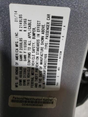 19UUA8F54EA007486 - 2014 ACURA TL TECH SILVER photo 13