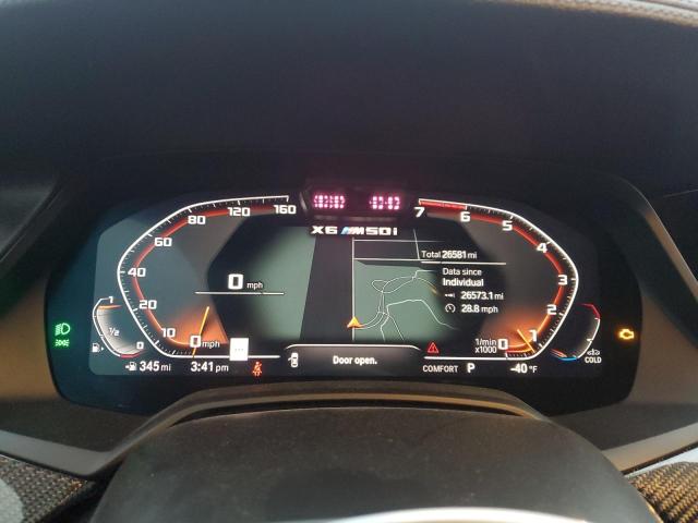 5UXCY8C08N9N16480 - 2022 BMW X6 M50I GRAY photo 9