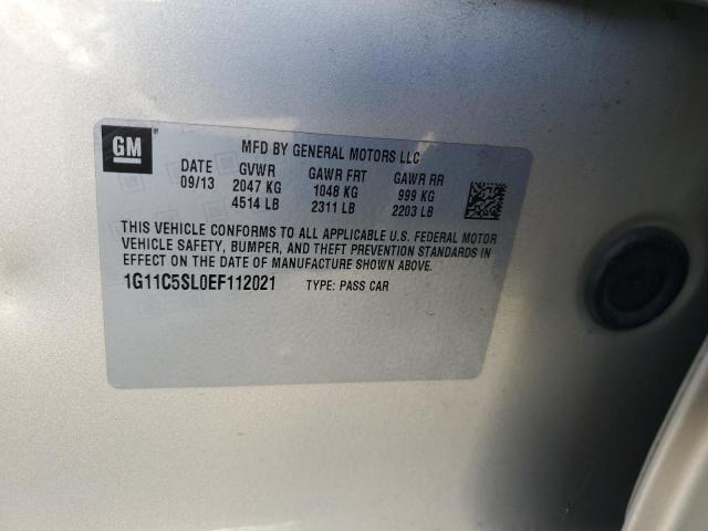 1G11C5SL0EF112021 - 2014 CHEVROLET MALIBU 1LT Алтын фото 12