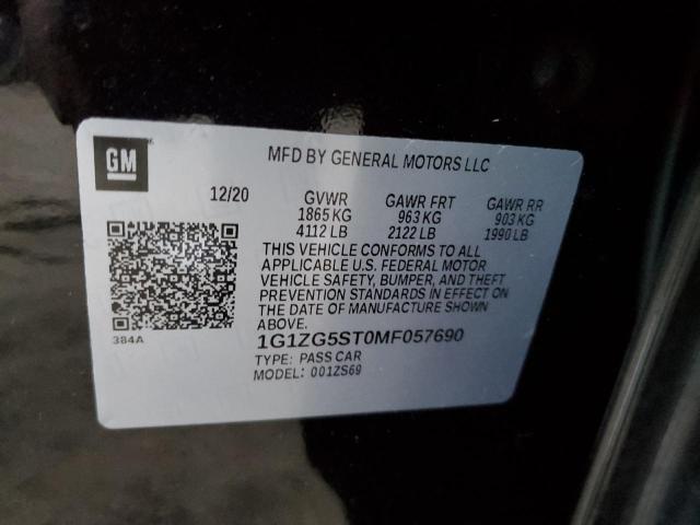 1G1ZG5ST0MF057690 - 2021 CHEVROLET MALIBU RS 黑色 照片 12