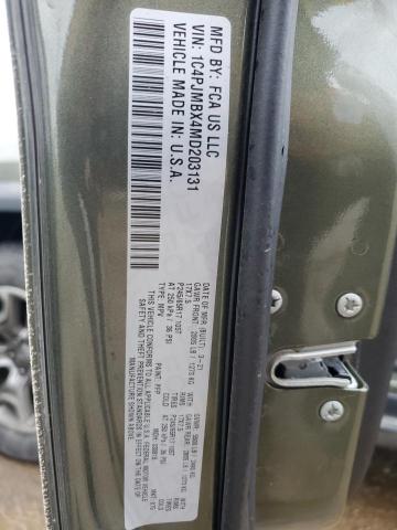 1C4PJMBX4MD203131 - 2021 JEEP CHEROKEE TRAILHAWK GREEN photo 13