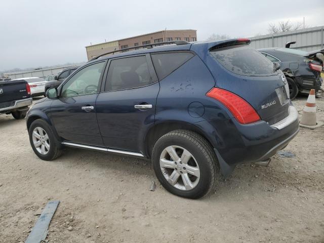 JN8AZ08W17W651250 - 2007 NISSAN MURANO SL BLUE photo 2