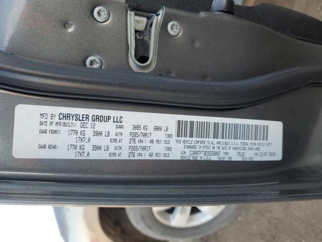 1C6RR7FT8DS558087 - 2013 RAM 1500 ST GRAY photo 12