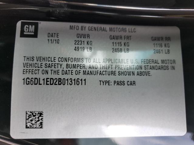 1G6DL1ED2B0131611 - 2011 CADILLAC CTS PERFORMANCE COLLECTION Чорний фото 13