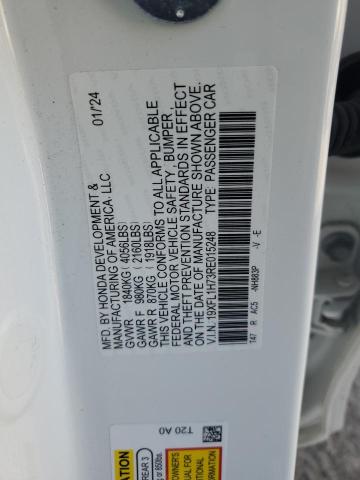 19XFL1H73RE015248 - 2024 HONDA CIVIC EXL თეთრი ფოტო 12