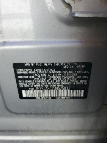 JF2SJAFC2GH525832 - 2016 SUBARU FORESTER 2.5I PREMIUM SILVER photo 13