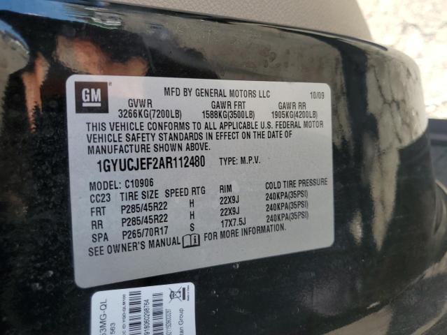 1GYUCJEF2AR112480 - 2010 CADILLAC ESCALADE ESV PREMIUM 黑色 照片 13