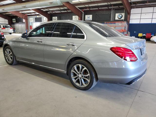 55SWF4KB1FU018238 - 2015 MERCEDES-BENZ C 300 4MATIC SILVER photo 2