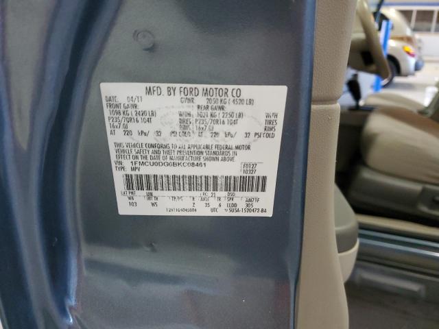 1FMCU0DG6BKC08461 - 2011 FORD ESCAPE XLT 蓝色 照片 13