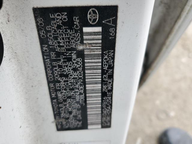 JTDBL40E79J024368 - 2009 TOYOTA COROLLA BASE Ağ foto 12