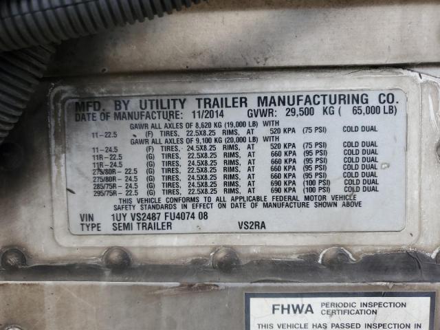 1UYVS2487FU407408 - 2015 UTILITY VS2RA 白色 照片 10