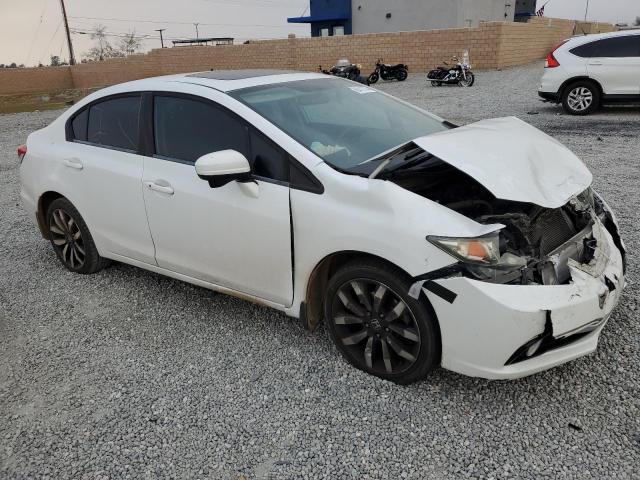 19XFB2F95EE245638 - 2014 HONDA CIVIC EXL WHITE photo 4