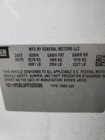 1G11F5SL9FF325509 - 2015 CHEVROLET MALIBU LTZ 白色 照片 12