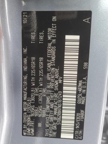 5TDGZRBH7NS161249 - 2022 TOYOTA HIGHLANDER XLE BLUE photo 14