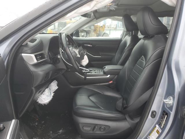 5TDGZRBH7NS161249 - 2022 TOYOTA HIGHLANDER XLE BLUE photo 7