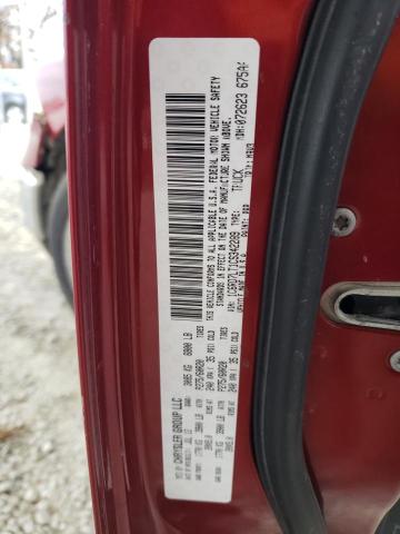 1C6RD7LT1CS342289 - 2012 DODGE RAM 1500 SLT Bordo foto 12