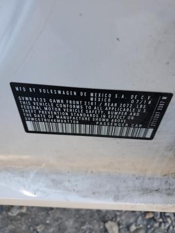 3VWC57BU4KM067706 - 2019 VOLKSWAGEN JETTA S WHITE photo 12