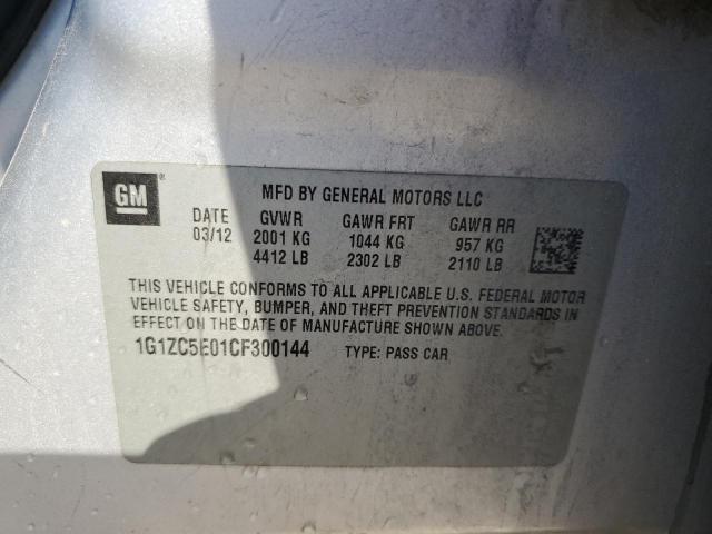 1G1ZC5E01CF300144 - 2012 CHEVROLET MALIBU 1LT SILVER photo 12