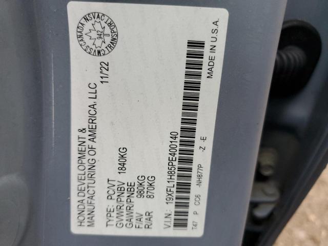 19XFL1H85PE400140 - 2023 HONDA CIVIC SPORT TOURING GRAY photo 13