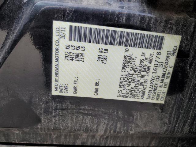 1N4BL2AP7CC160778 - 2012 NISSAN ALTIMA SR 黑色 照片 13