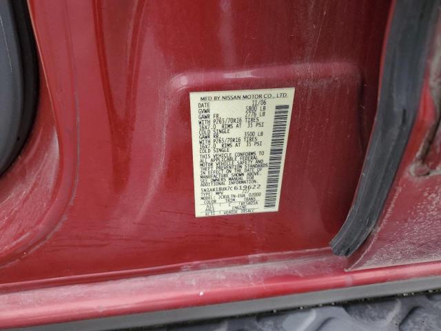 5N1AR18UX7C619622 - 2007 NISSAN PATHFINDER LE RED photo 13
