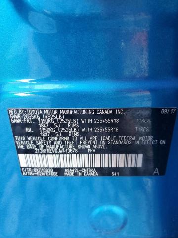 2T3NFREV6JW413678 - 2018 TOYOTA RAV4 SE 蓝色 照片 14