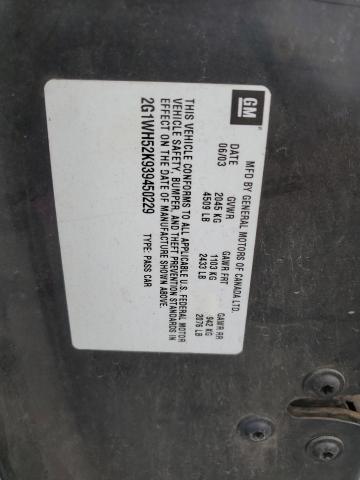 2G1WH52K939450229 - 2003 CHEVROLET IMPALA LS BLACK photo 12