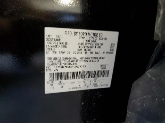 1FM5K7B84FGA71323 - 2015 FORD EXPLORER BLACK photo 13