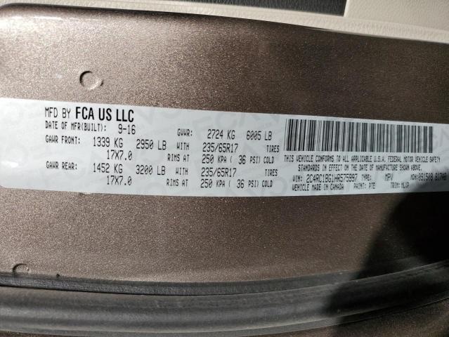 2C4RC1BG1HR575997 - 2017 CHRYSLER PACIFICA TOURING L Bej foto 13