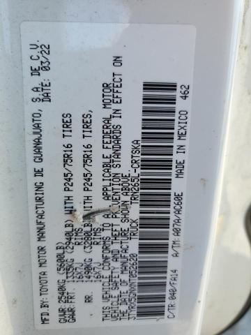 3TYRX5GNXNT052620 - 2022 TOYOTA TACOMA ACCESS CAB WHITE photo 12