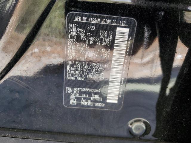 JN8AY2DB6P9835549 - 2023 NISSAN ARMADA PLATINUM Czarny zdjęcie 13