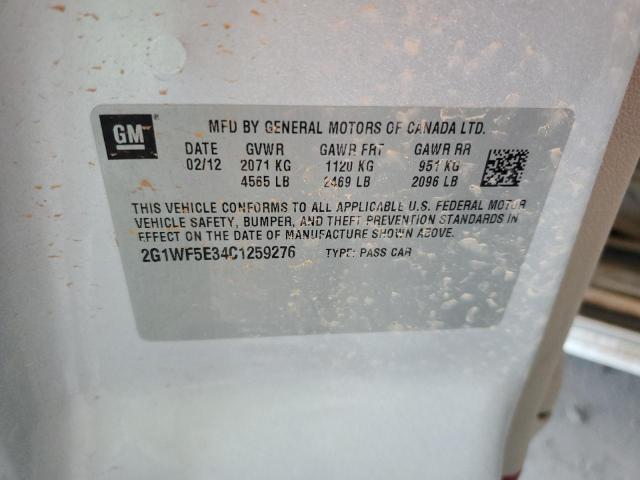 2G1WF5E34C1259276 - 2012 CHEVROLET IMPALA LS Արծաթագույն լուսանկար 12