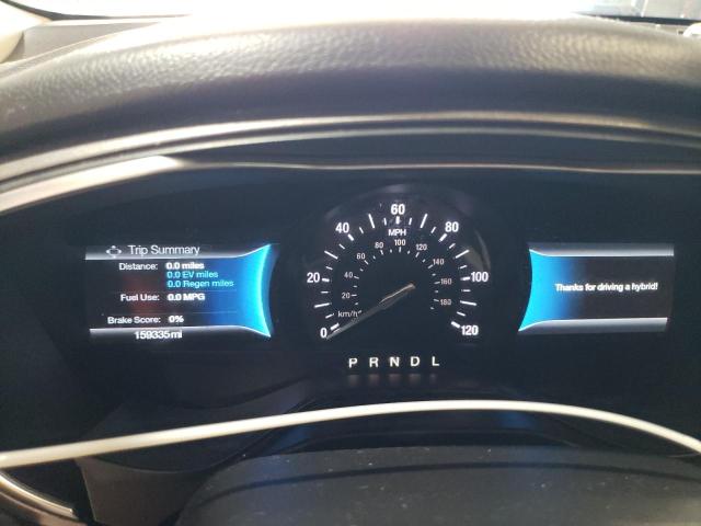 3FA6P0MU3KR139602 - 2019 FORD FUSION SEL Сріблястий фото 9