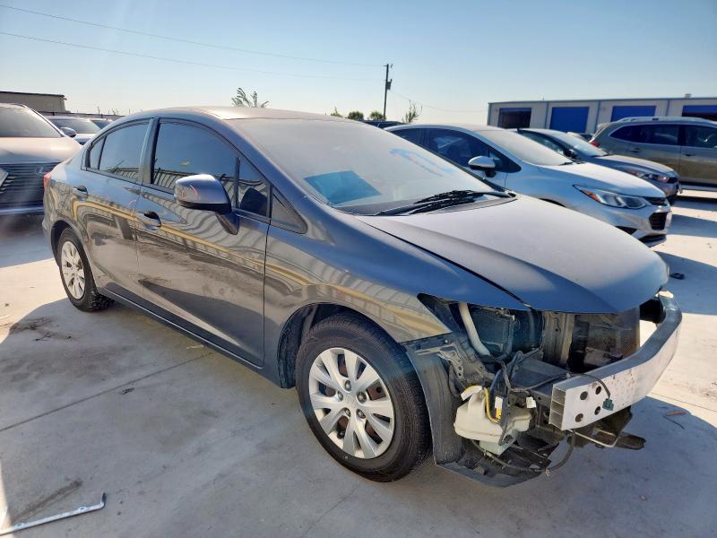 2HGFB2F54CH606602 - 2012 HONDA CIVIC LX ნაცრისფერი ფოტო 4