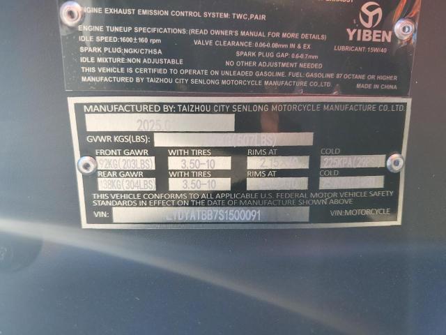 LYDYATBB7S1500091 - 2025 YIBEN 10 SERIES BLACK photo 8