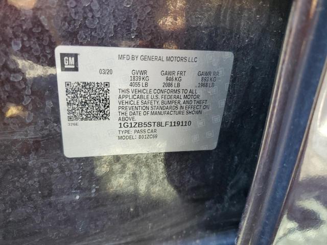 1G1ZB5ST8LF119110 - 2020 CHEVROLET MALIBU LS PURPLE photo 12