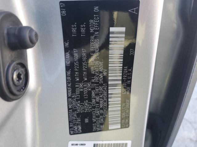 5TDYZ3DC3HS885401 - 2017 TOYOTA SIENNA XLE 银色 照片 14