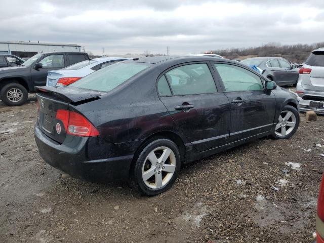 1HGFA16948L003689 - 2008 HONDA CIVIC EXL BLACK photo 3