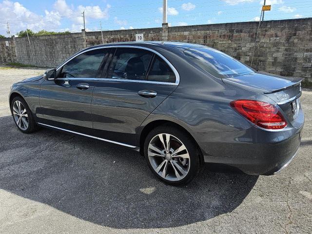 55SWF4KB2FU000928 - 2015 MERCEDES-BENZ C 300 4MATIC GRAY photo 2