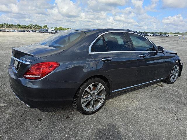 55SWF4KB2FU000928 - 2015 MERCEDES-BENZ C 300 4MATIC GRAY photo 3