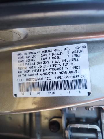 1HGCP26859A111623 - 2009 HONDA ACCORD EXL BEIGE photo 12