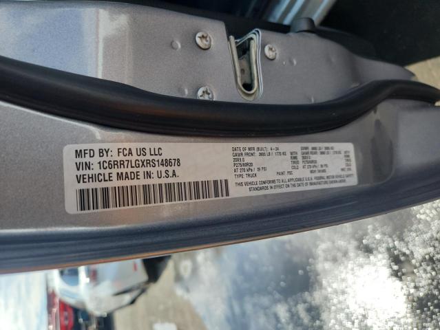 1C6RR7LGXRS148678 - 2024 RAM 1500 CLASS SLT Srebrny zdjęcie 12