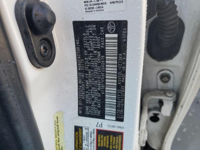 4T1BF1FK8FU040619 - 2015 TOYOTA CAMRY LE 白色 照片 12