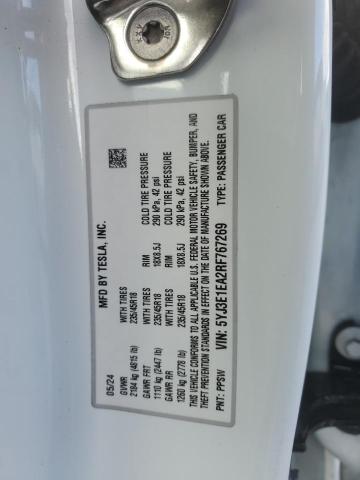 5YJ3E1EA2RF767269 - 2024 TESLA MODEL 3 Ağ foto 13