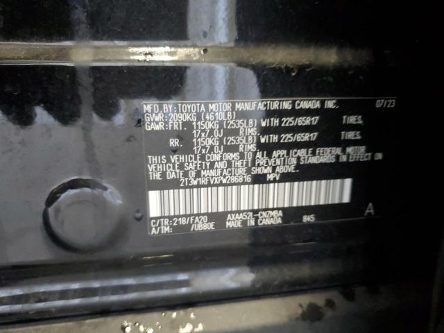 2T3W1RFVXPW286816 - 2023 TOYOTA RAV4 XLE 黑色 照片 12