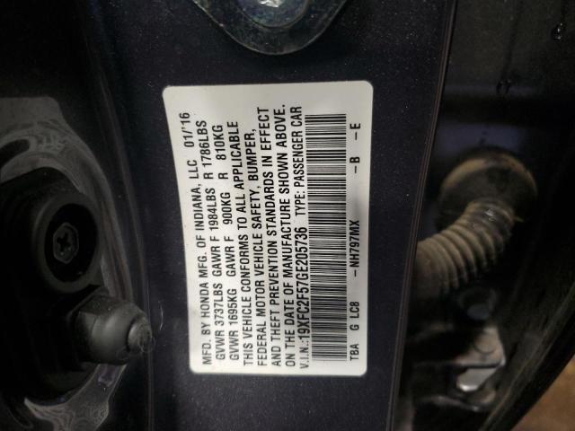 19XFC2F57GE205736 - 2016 HONDA CIVIC LX Grau Foto 12