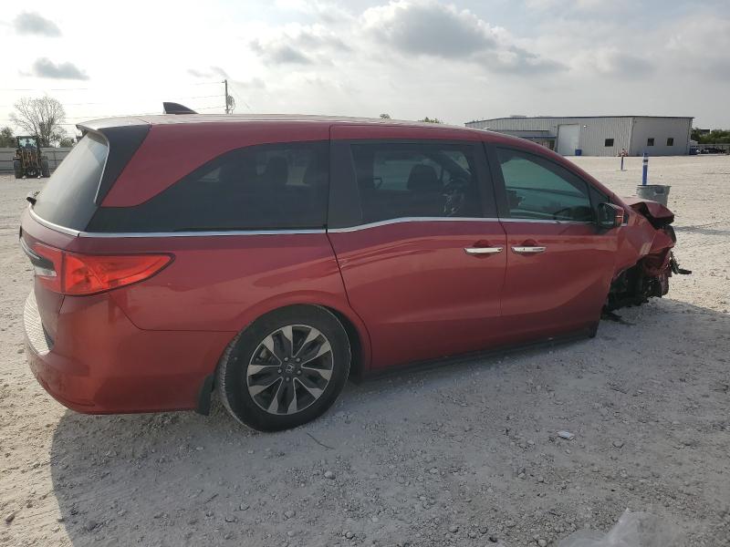 5FNRL6H76NB063261 - 2022 HONDA ODYSSEY EXL მუქწითელი ფოტო 3