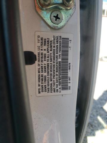 19XFB2F52DE093099 - 2013 HONDA CIVIC LX WHITE photo 12