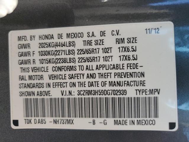 3CZRM3H59DG702939 - 2013 HONDA CR-V EX Gris photo 13